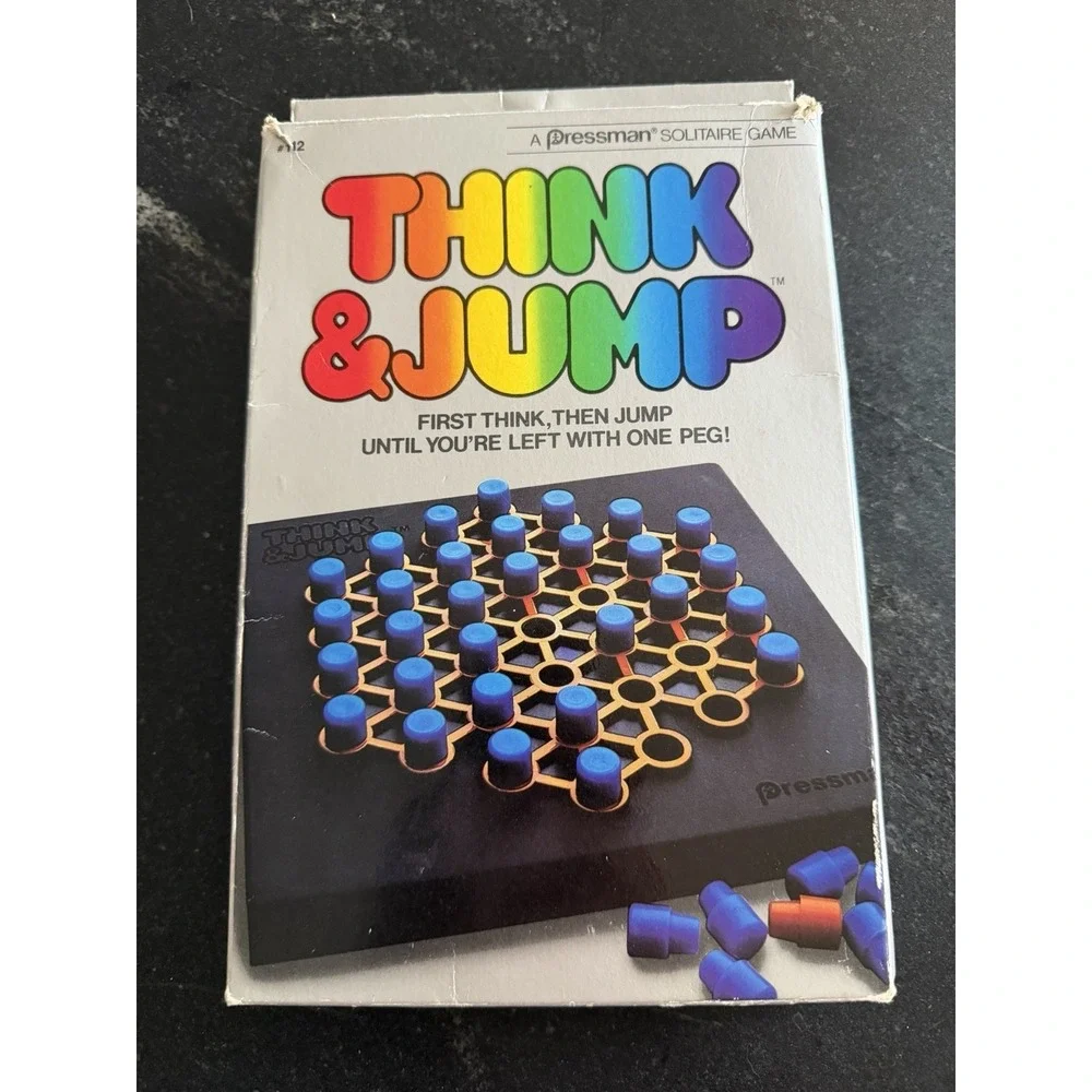 Vtg 1980s Pressman‎ THINK Puzzle Lot (4) Ominos, Circle, Tac Toe & Think & Jump
